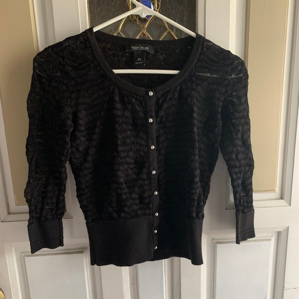 White House Black Market Xs Lace Button-up